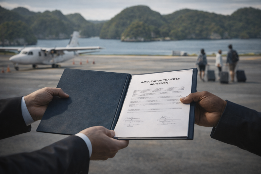 immigration-transfer-agreement Palau to take US-transferred migrants under $7.5 million agreement