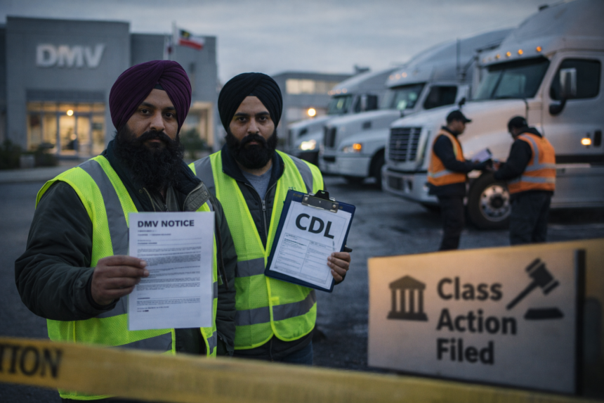 indian-truck-drivers-sue-california-dmv-cdl Indian-origin truck drivers sue California DMV over mass CDL cancellations